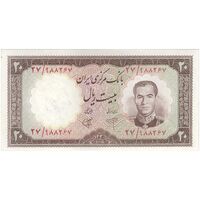 اسکناس 20 ریال 1340 - تک - AU58 - محمد رضا شاه
