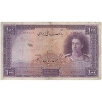 اسکناس 100 ریال بنفش - تک - F - محمد رضا شاه