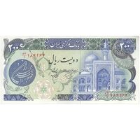 اسکناس 200 ریال (اردلان - مولوی) فیلیگران شاه - تک - AU58 - جمهوری اسلامی