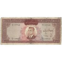 اسکناس 1000 ریال (بهنیا - سمیعی) - تک - F12 - محمد رضا شاه