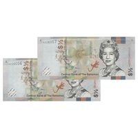 اسکناس 50 سنت 2019 الیزابت دوم - جفت - UNC64 - باهاما