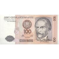 اسکناس 100 اینتیس 1987 (26 ژوئن) جمهوری - تک - UNC64 - پرو