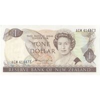 اسکناس 1 دلار بدون تاریخ (1981-1985) الیزابت دوم - HRH - تک - UNC64 - نیوزیلند