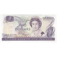 اسکناس 2 دلار بدون تاریخ (1985-1989) الیزابت دوم - STR - تک - UNC64 - نیوزیلند