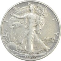 سکه نیم دلار 1942 نماد آزادی - VF35 - آمریکا