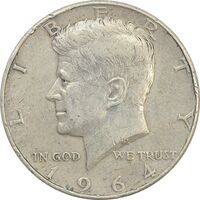 سکه نیم دلار 1964D کندی - VF35 - آمریکا