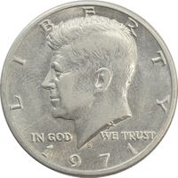 سکه نیم دلار 1971D کندی - EF45 - آمریکا