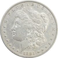 سکه یک دلار 1881 مورگان - VF30 - آمریکا