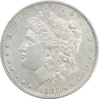 سکه یک دلار 1882O مورگان - AU50 - آمریکا