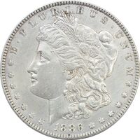 سکه یک دلار 1886 مورگان - EF45 - آمریکا