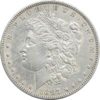 سکه یک دلار 1897 مورگان - EF40 - آمریکا
