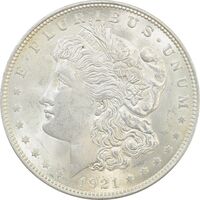 سکه یک دلار 1921 مورگان - MS63 - آمریکا