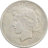 سکه یک دلار 1922D صلح - EF40 - آمریکا