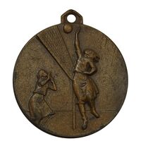 مدال آویز ورزشی برنز والیبال دختران - EF - محمد رضا شاه