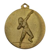 مدال آویز ورزشی طلا پرتاب وزنه دختران - AU - محمد رضا شاه