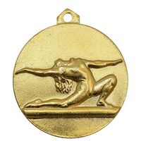 مدال آویز ورزشی طلا ژیمناستیک دختران - UNC - محمد رضا شاه