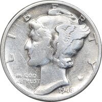 سکه 1 دایم 1944 مرکوری - EF40 - آمریکا