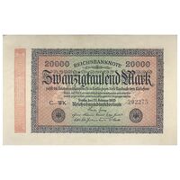 اسکناس 20000 مارک 1923 جمهوری وایمار - تک - EF - آلمان