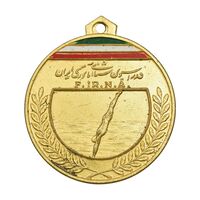 مدال برنز یادبود فدراسیون شنای آماتوری ایران - طلایی - AU - محمد رضا شاه