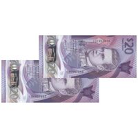 اسکناس 20 دلار 2022 جمهوری - جفت - UNC65 - باربادوس