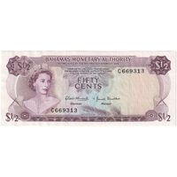 اسکناس 50 سنت 1968 الیزابت دوم - تک - AU - باهاما