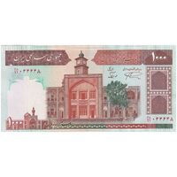 اسکناس 1000 ریال (نمازی - نوربخش) شماره کوچک - جایگزین  - تک - AU53 - جمهوری اسلامی