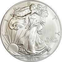 مدال یادبود 1 دلار 2012 عقاب - PF65 - آمریکا