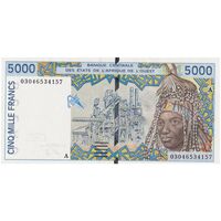 اسکناس 5000 فرانک 2003 - تک - UNC65 - جامعه اقتصادی کشورهای غرب آفریقا (ساحل عاج)