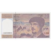 اسکناس 20 فرانک 1997 جمهوری پنجم - تک - UNC64 - فرانسه