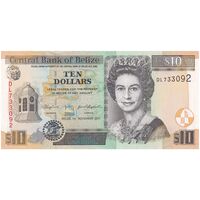 اسکناس 10 دلار 2011 الیزابت دوم - تک - UNC64 - بلیز
