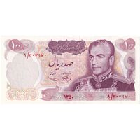 اسکناس 100 ریال 1350 - پرفیکس 1 - تک - AU58 - محمد رضا شاه