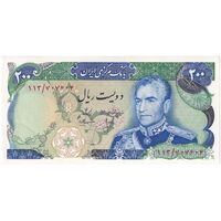اسکناس 200 ریال (انصاری - مهران) شهیاد آریامهر - تک - UNC62 - محمد رضا شاه