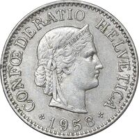 سکه 10 راپن 1958 دولت فدرال - EF45 - سوئیس