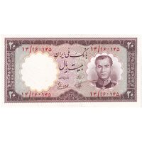 اسکناس 20 ریال 1337 - تک - UNC62 - محمد رضا شاه