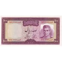 اسکناس 100 ریال (آموزگار - فرمان فرماییان) نوشته سیاه - تک - UNC63 - محمد رضا شاه