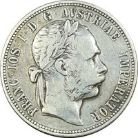 سکه 1 فلورین 1889 فرانتس یوزف یکم - VF30 - اتریش