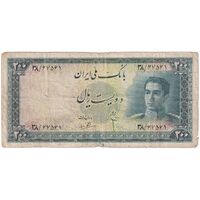 اسکناس 200 ریال سری سوم - تک - F15 - محمد رضا شاه