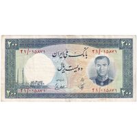 اسکناس 200 ریال 1337 - تک - VF35 - محمد رضا شاه