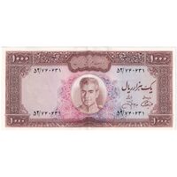 اسکناس 1000 ریال (آموزگار - جهانشاهی) - تک - AU58 - محمد رضا شاه