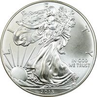 مدال یادبود 1 دلار 2013 عقاب - PF65 - آمریکا