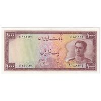 اسکناس 1000 ریال سری سوم - تک - VF30 - محمد رضا شاه