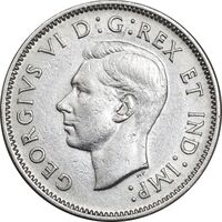 سکه 5 سنت 1942 جرج ششم - AU58 - کانادا