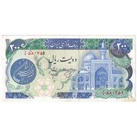 اسکناس 200 ریال (اردلان - مولوی) بدون فیلیگران - تک - AU55 - جمهوری اسلامی