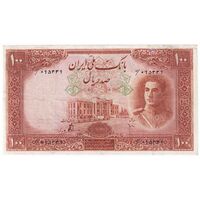 اسکناس 100 ریال قهوه ای - F - محمد رضا شاه