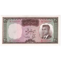 اسکناس 20 ریال (بهنیا - سمیعی) - تک - UNC62 - محمد رضا شاه
