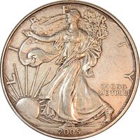 مدال یادبود 1 دلار 2005 عقاب - EF45 - آمریکا