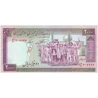 اسکناس 2000 ریال (نمازی - نوربخش) فیلیگران امام - تک - UNC62 - جمهوری اسلامی