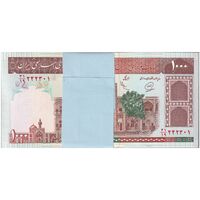 بسته اسکناس 1000 ریال (محمدخان - عادلی) شماره بزرگ - نخ نستعلیق - UNC - جمهوری اسلامی