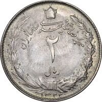 سکه 2 ریال 1322 - MS63 - محمد رضا شاه