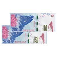 اسکناس 200 پزو بدون تاریخ (2016-2018) جمهوری فدرال - FAS, EM - جفت - UNC63 - آرژانتین